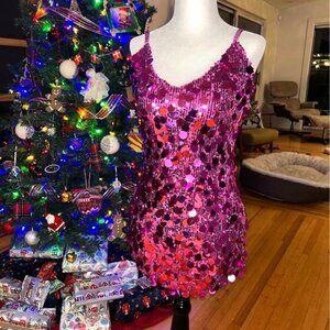 New Klesis Dress sz small Simons gorgeous glitter 30 inch length stretch